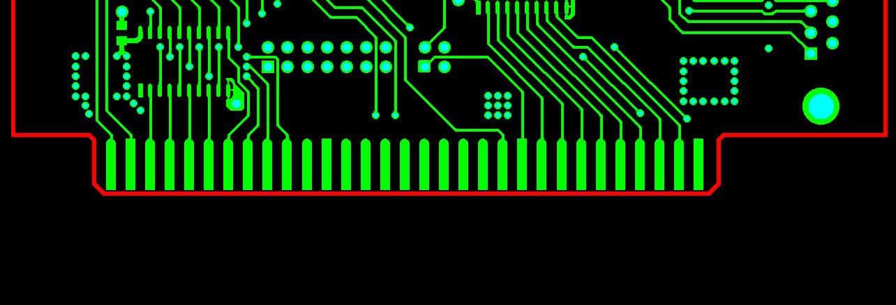 Edge Connector viewed in a CAM system