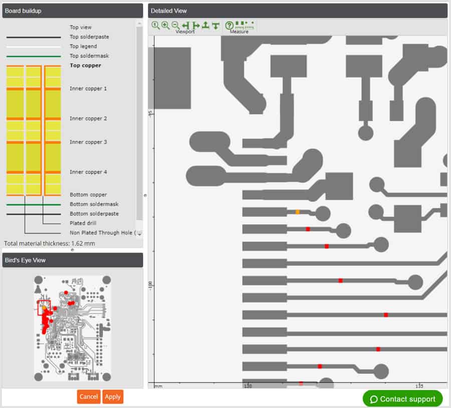 PCB Checker Birds Eye and Detailed View