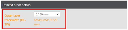 PCB Checker Related order details section