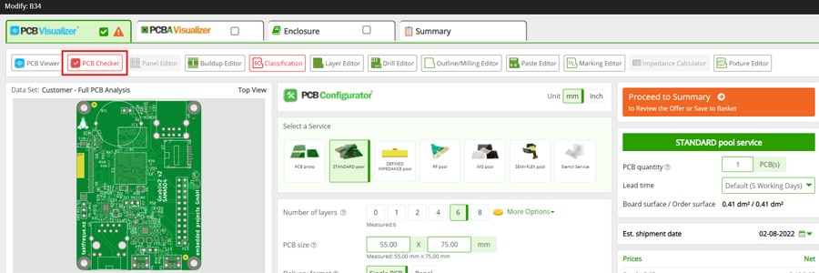Select PCB Checker Tab