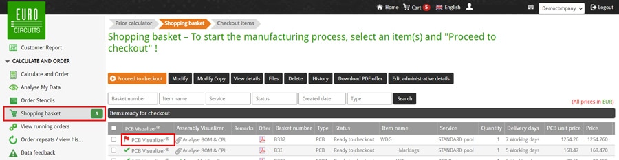 Shopping Basket Select Job